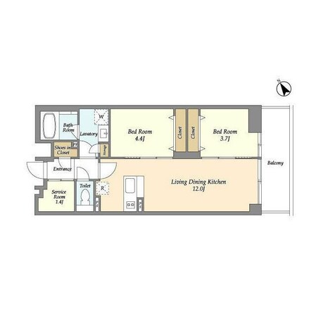 The Grand Terrace Wakabayashiの物件間取画像